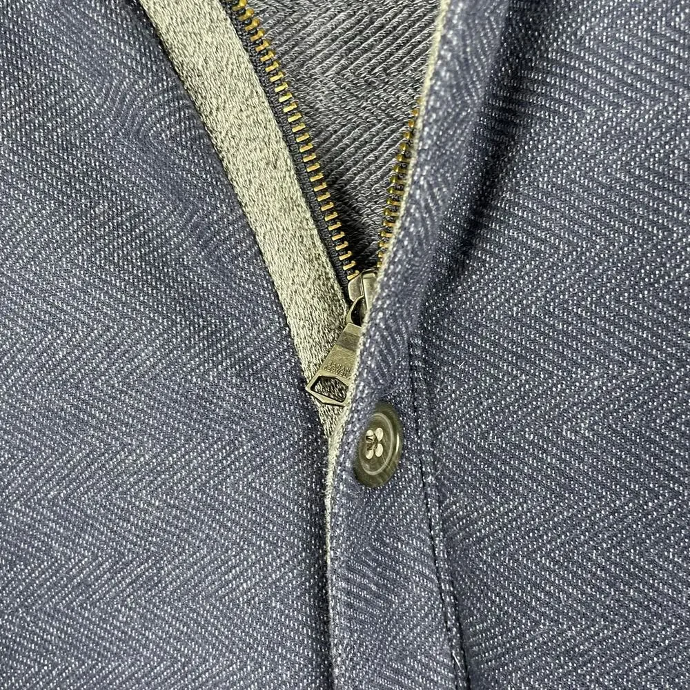 Banana Republic Sweater Jacket Mens XL Navy Blue Funnel Neck Zip Up Sweatshirt